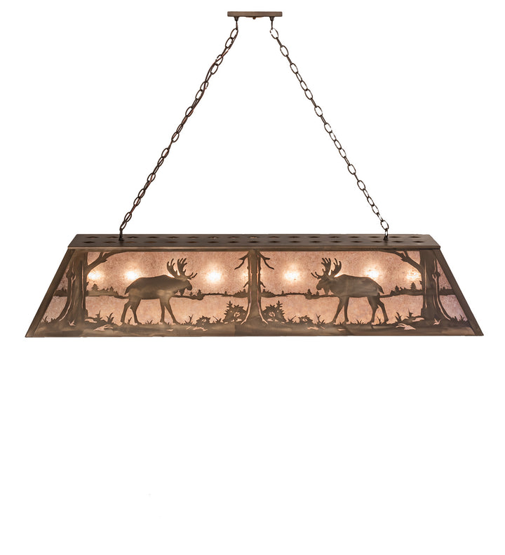 Meyda Tiffany Moose At Lake 29900 Pendant Light - Antique Copper