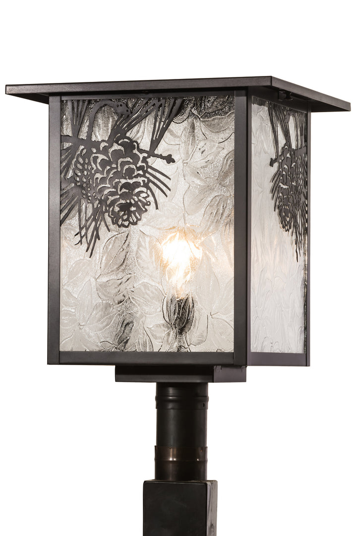 Meyda Tiffany Lighting 30388 Hyde Park One Light Post Mount Outdoor Bronze / Dark