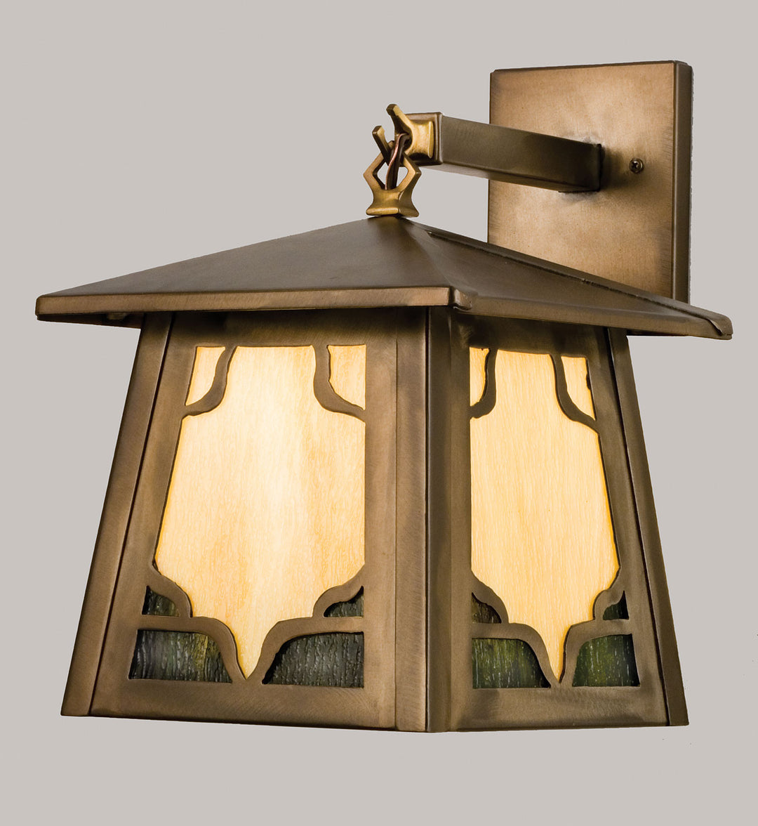 Meyda Tiffany Lighting 32754 Kirkpatrick One Light Wall Sconce Outdoor Copper/Antique/Verde