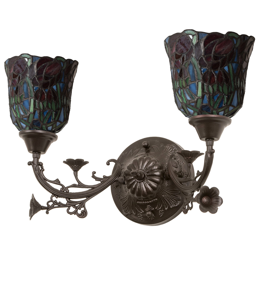 Meyda Tiffany Red Rosebud 36911 Wall Light - Bronze