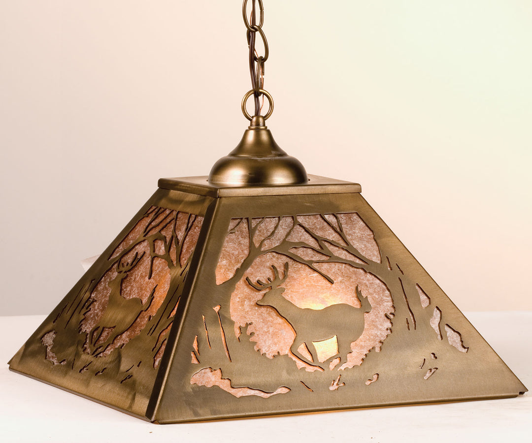 Meyda Tiffany Deer At Dawn 38690 Pendant Light - Antique Copper