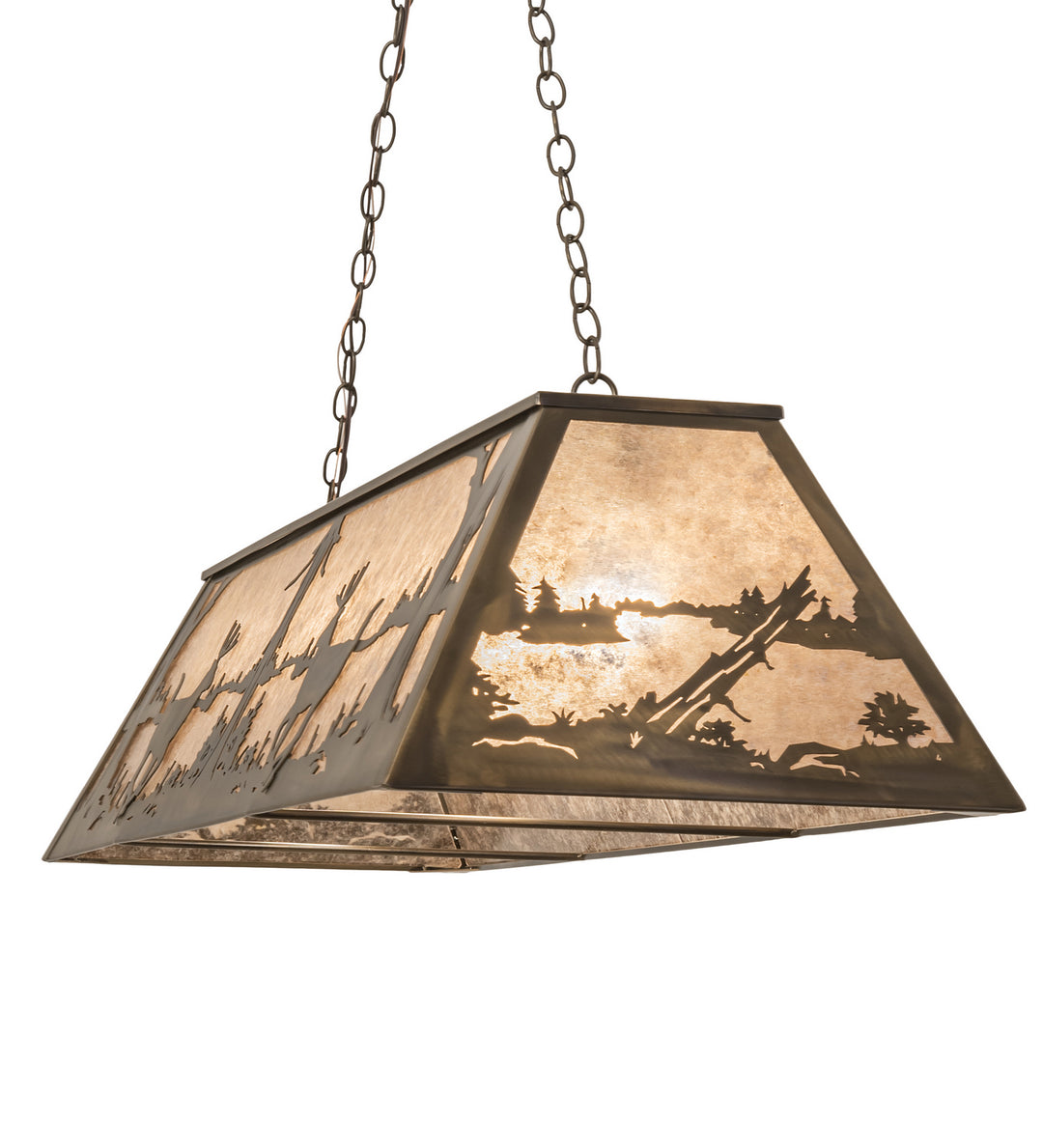 Meyda Tiffany Deer At Lake 47474 Pendant Light - Antique Copper