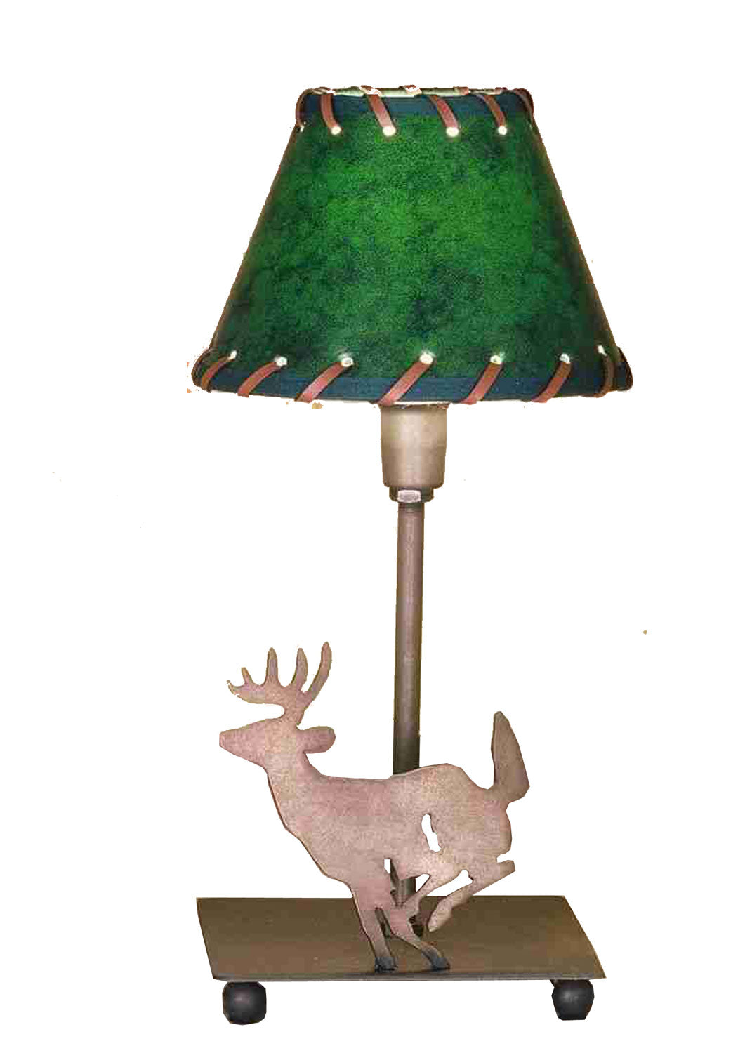 Meyda Tiffany Lighting 50611 Lone Deer One Light Accent Lamp Lamp Copper/Antique/Verde