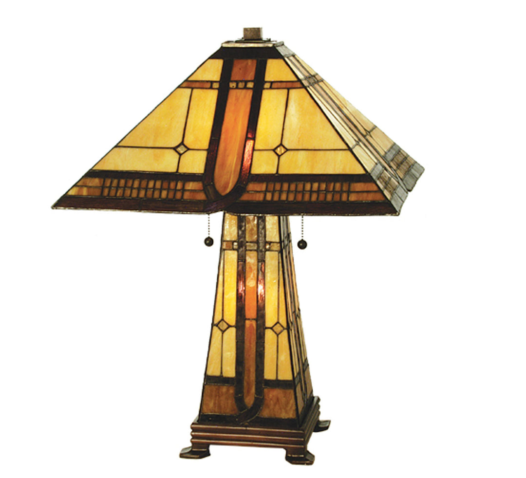 Meyda Tiffany Lighting 50805 Sierra Prairie Mission Two Light Table Lamp Lamp Bronze / Dark