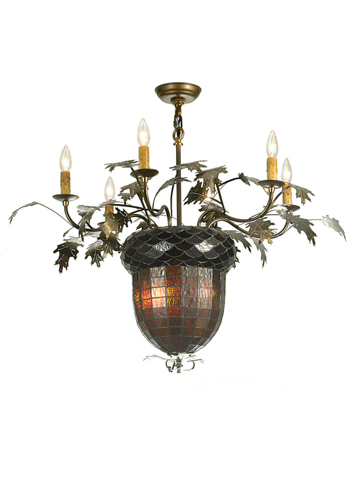 Meyda Tiffany Greenbriar Oak 50859 Chandelier Light - Antique Copper