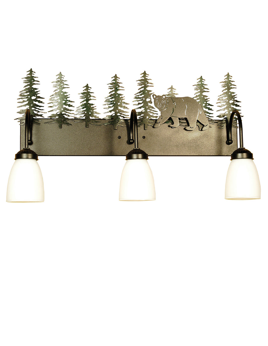 Meyda Tiffany Lone Bear 51064 Bath Vanity Light 27 in. wide - Mahogany Bronze