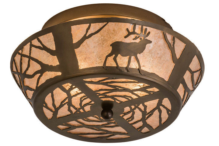 Meyda Tiffany Elk On The Loose 51495 Ceiling Light - Antique Copper