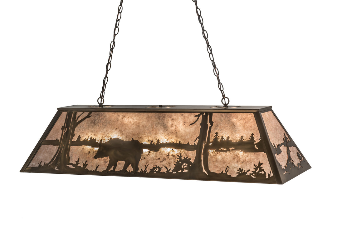 Meyda Tiffany Bear At Lake 51511 Pendant Light - Antique Copper