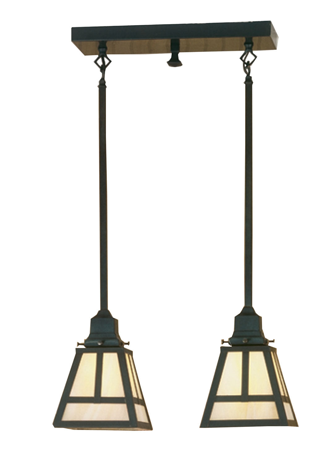 Meyda Tiffany T" Mission" 52020 Pendant Light - Craftsman Brown