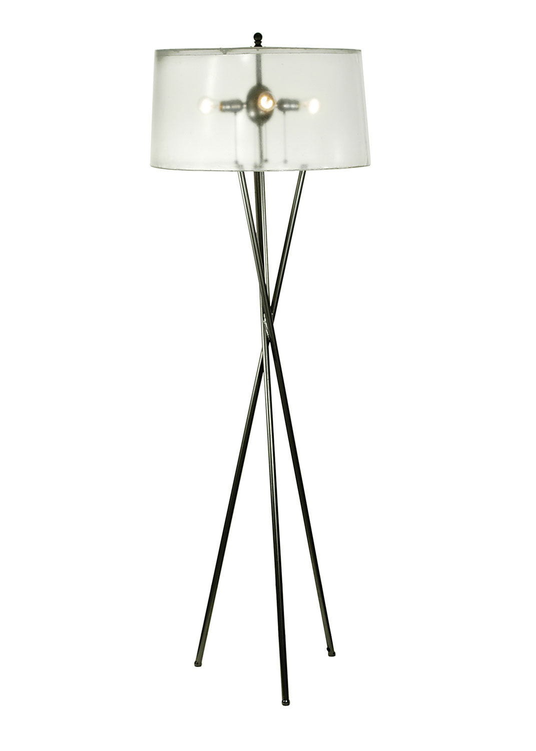 Meyda Tiffany Lighting 52403 Gossamer Four Light Floor Lamp Lamp Bronze / Dark