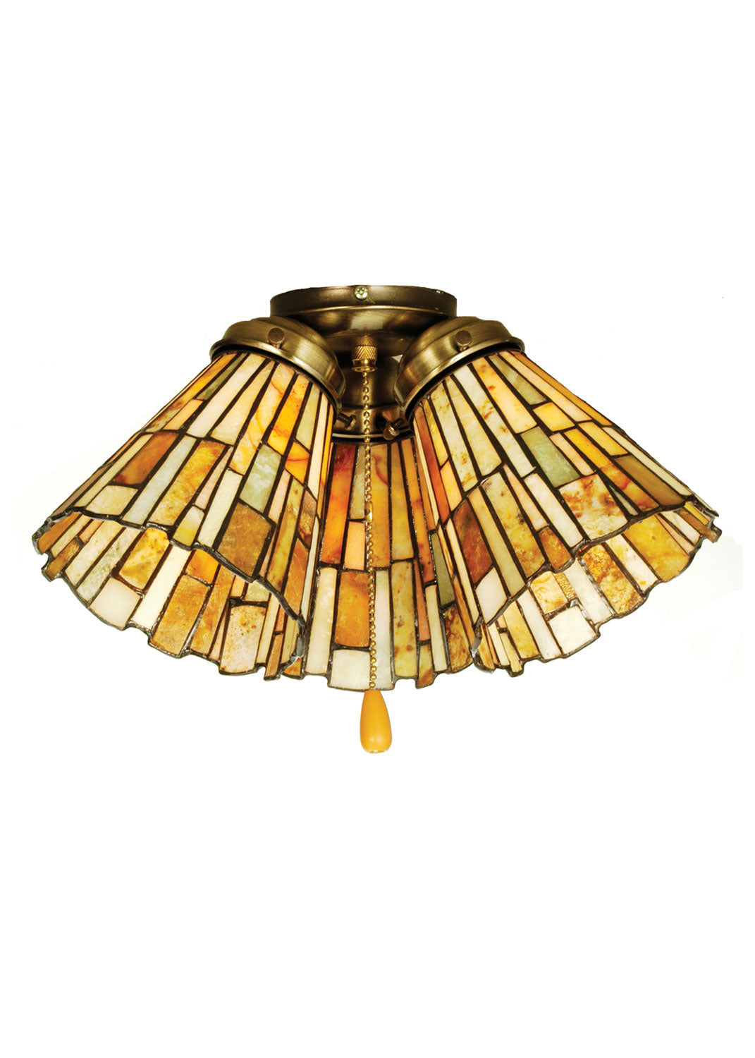 Meyda Tiffany Lighting 65093 Delta Fan Light Shade Ceiling Fan Bronze / Dark