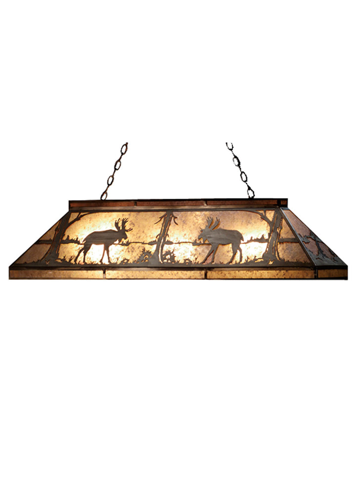 Meyda Tiffany Moose At Lake 65107 Pendant Light - Antique Copper