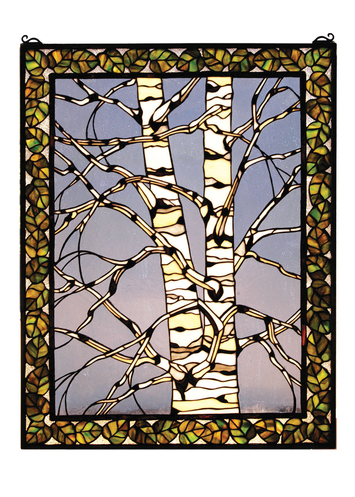 Meyda Tiffany Lighting 66636 Birch Tree In Winter Window Mirror Bronze / Dark