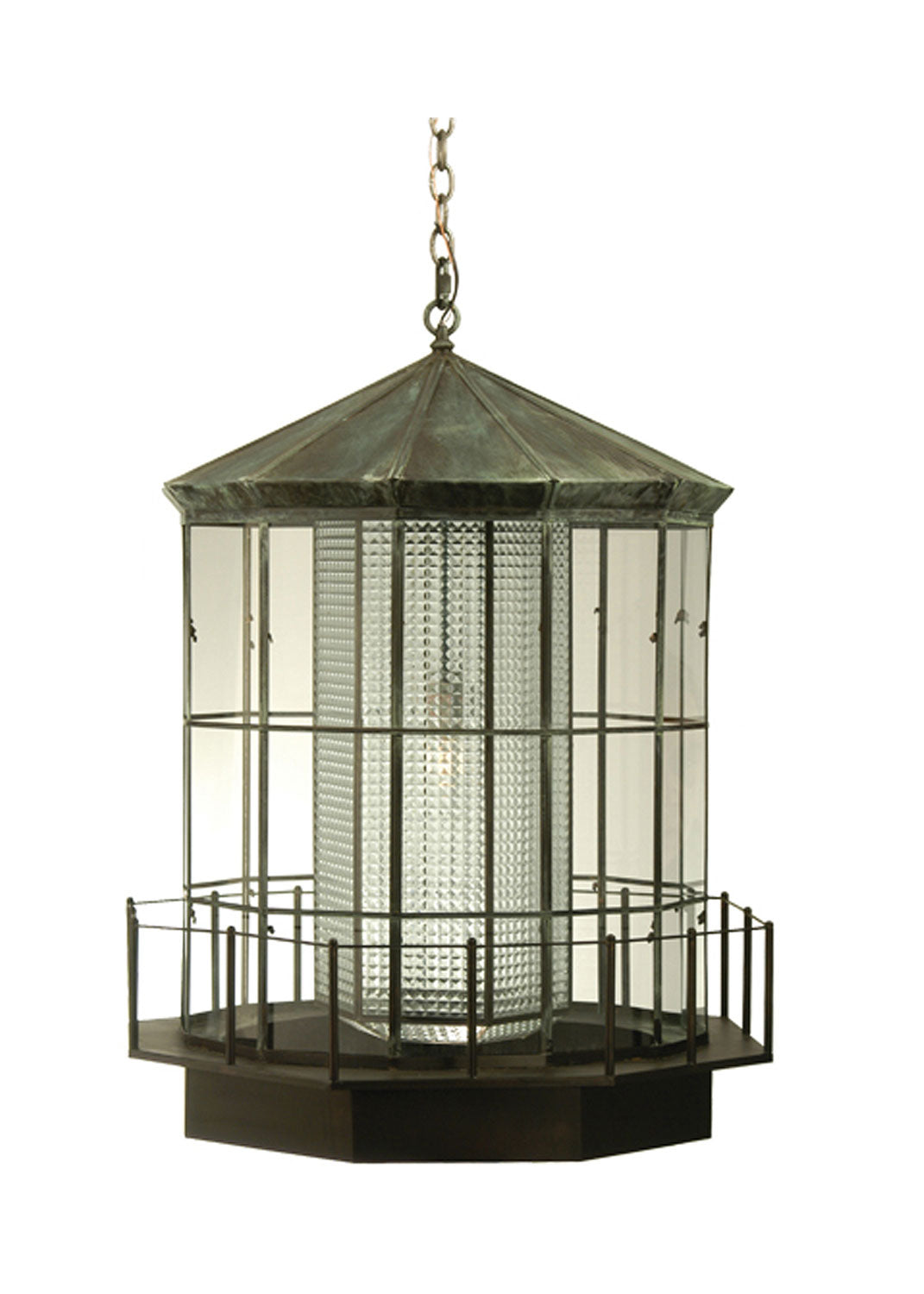 Meyda Tiffany Lighting 66801 Lighthouse One Light Pendant Outdoor Bronze / Dark