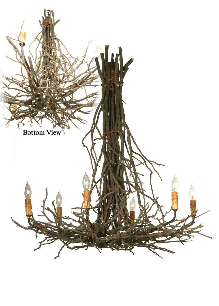 Meyda Tiffany Twigs 67729 Chandelier Light - Natural Wood,Mahogany Bronze