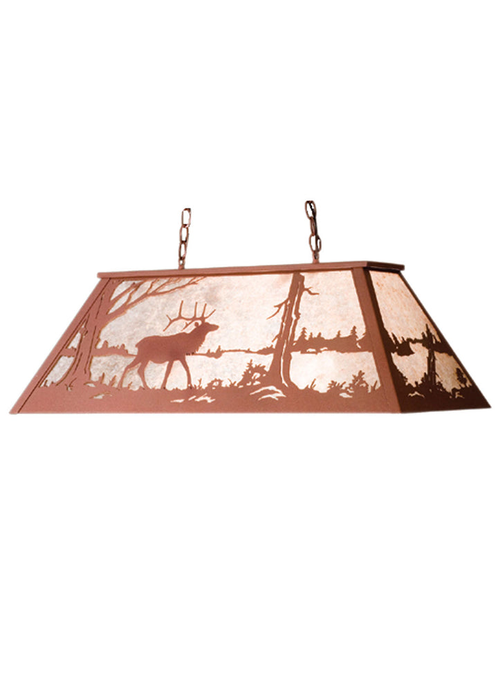 Meyda Tiffany Elk At Lake 67745 Pendant Light - Rust