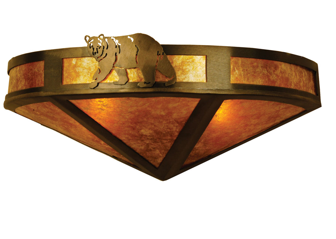 Meyda Tiffany Northwoods Lone Bear 67990 Wall Light - Antique Copper