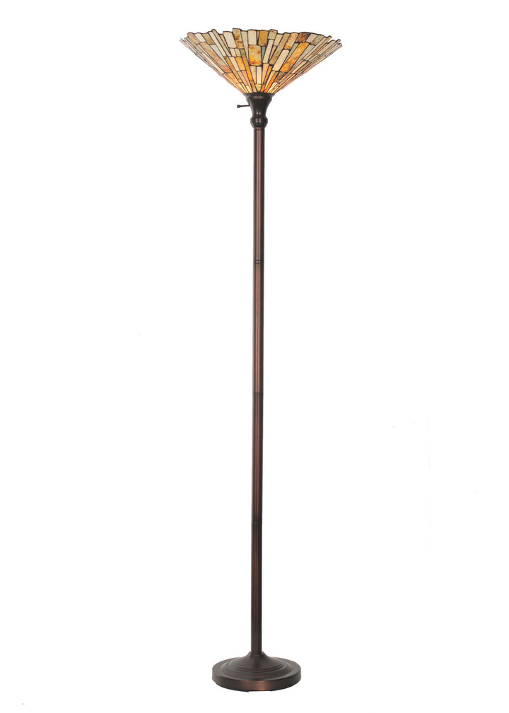 Meyda Tiffany Lighting 68439 Delta One Light Torchiere Lamp Bronze / Dark