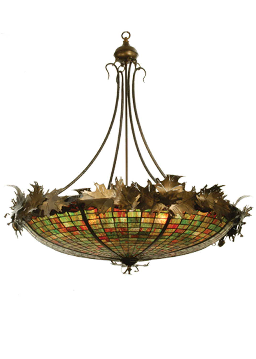 Meyda Tiffany Greenbriar Oak 68577 Pendant Light - Antique Copper