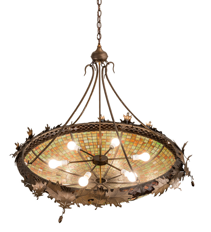 Meyda Tiffany Greenbriar Oak 68618 Pendant Light - Antique Copper