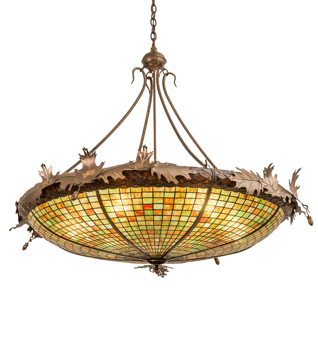 Meyda Tiffany Greenbriar Oak 68618 Pendant Light - Antique Copper