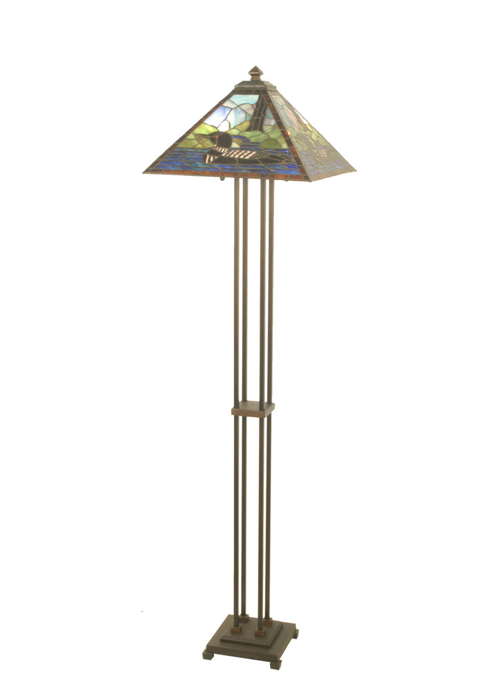 Meyda Tiffany Lighting 69274 Loon Two Light Floor Lamp Lamp Bronze / Dark