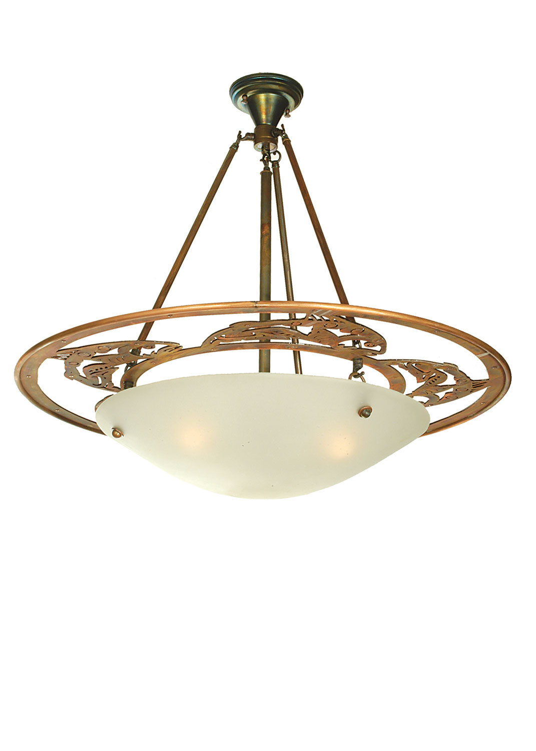 Meyda Tiffany Metro Fusion 70922 Ceiling Light - Vintage Copper,Transparent Copper