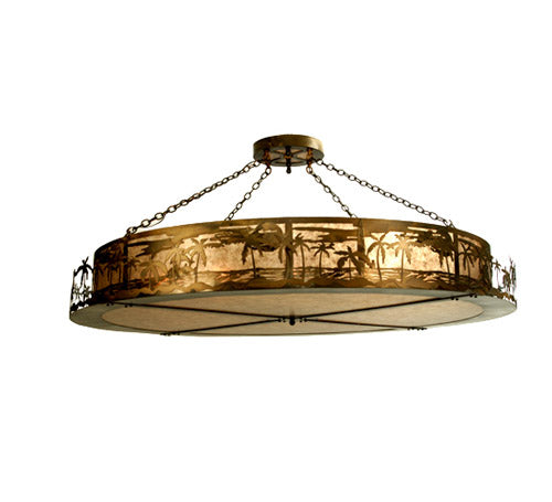 Meyda Tiffany Tropical Floral 71392 Pendant Light - Antique Copper