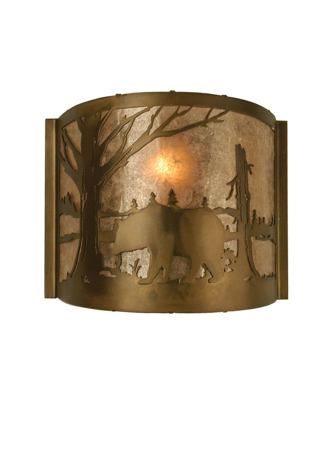 Meyda Tiffany Bear At Lake 73308 Wall Light - Antique Copper