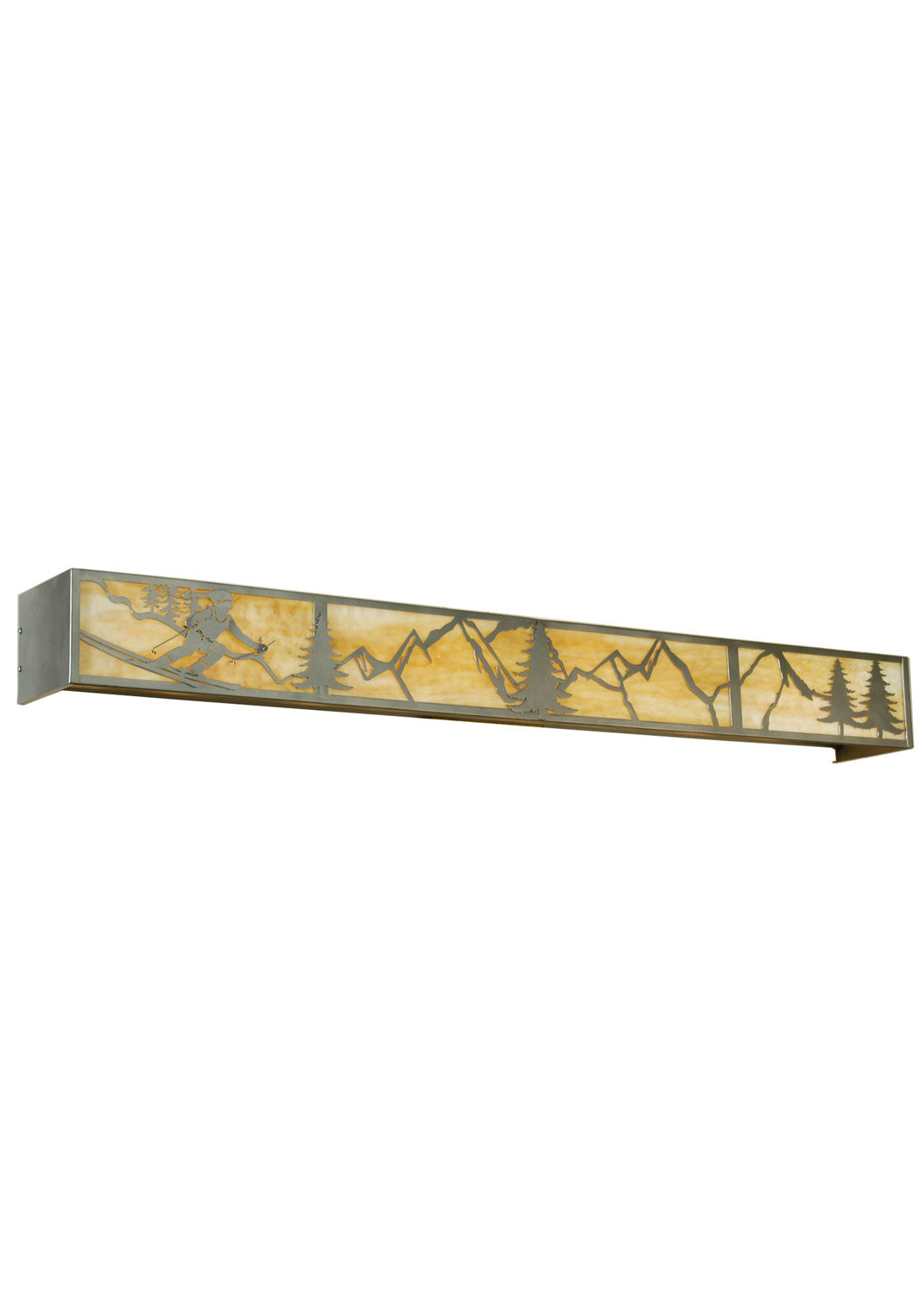 Meyda Tiffany Alpine 77566 Bath Vanity Light 63 in. wide - Pewter