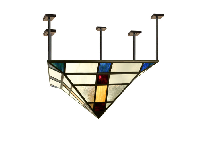 Meyda Tiffany Polaris 78190 Ceiling Light - Black/Glass