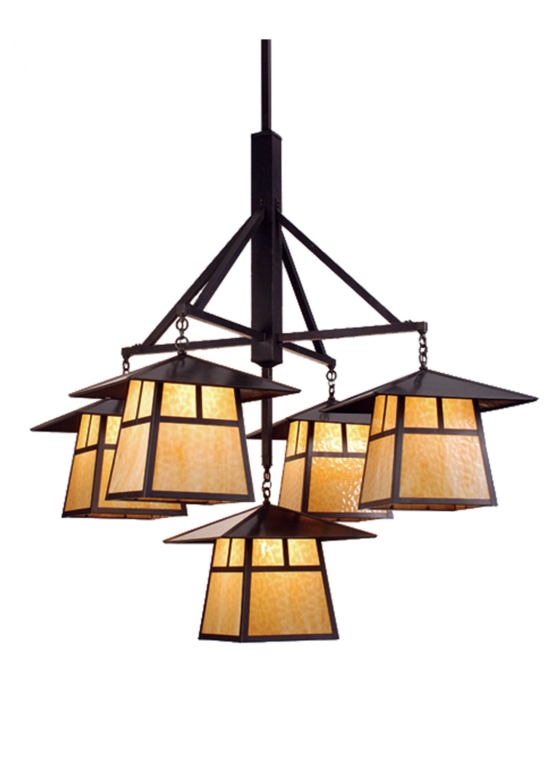 Meyda Tiffany Stillwater 79730 Chandelier Light - Craftsman Brown