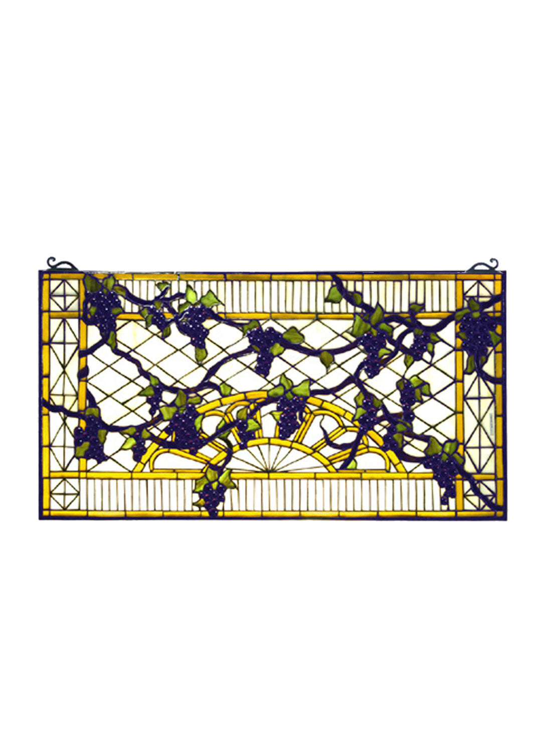 Meyda Tiffany Lighting 79789 Grape Diamond Trellis Window Mirror Bronze / Dark