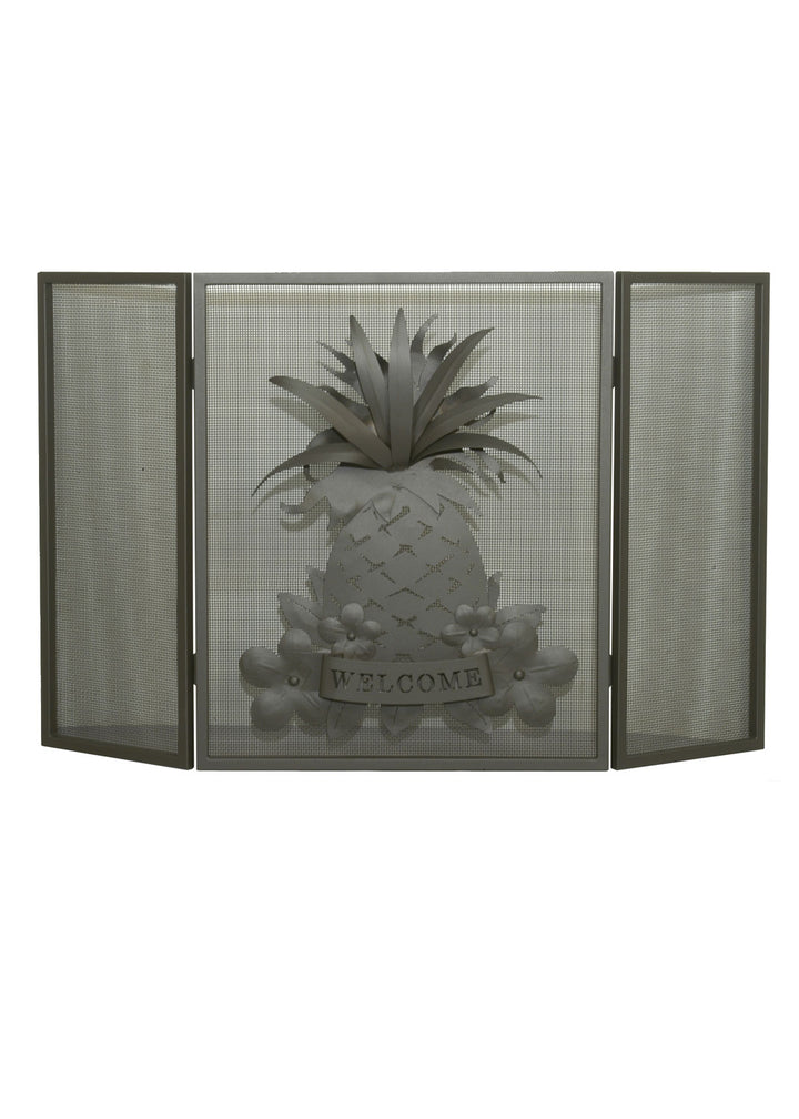 Meyda Tiffany Lighting 81084 Welcome Pineapple Fireplace Screen Home Decor Bronze / Dark