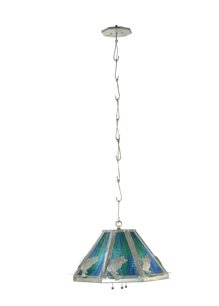 Meyda Tiffany Leaping Bass 81111 Pendant Light - Galvinized