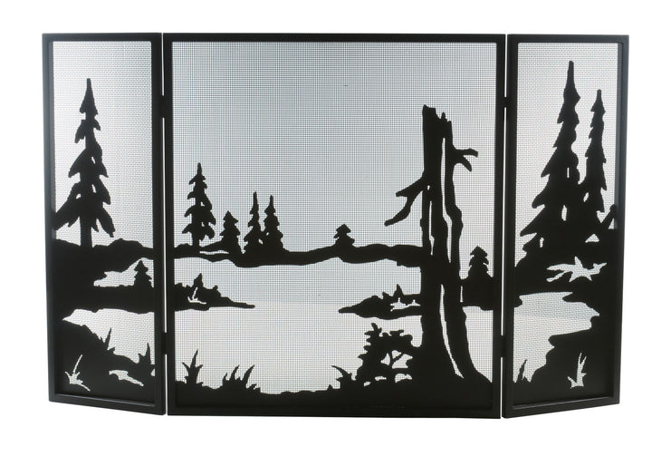 Meyda Tiffany Lighting 81150 Quiet Pond Fireplace Screen Home Decor Black