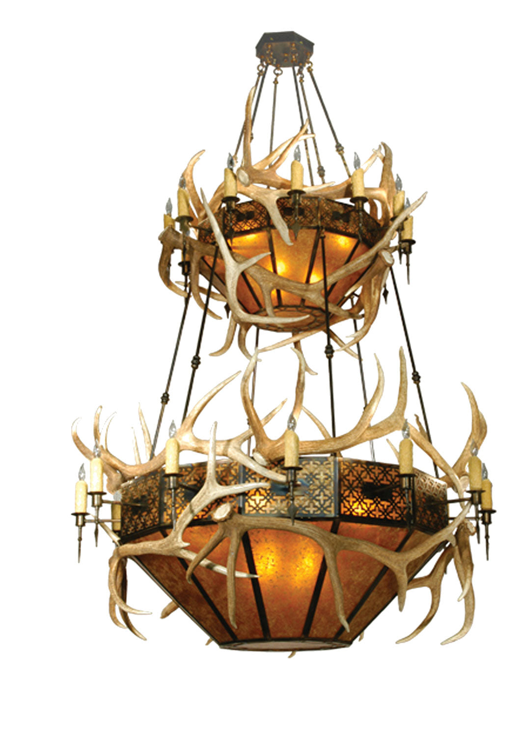 Meyda Tiffany Antlers 81332 Chandelier Light - Antique Copper