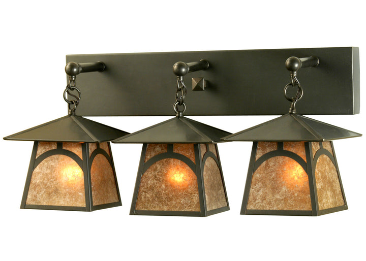 Meyda Tiffany Stillwater 81404 Bath Vanity Light 26 in. wide - Craftsman Brown