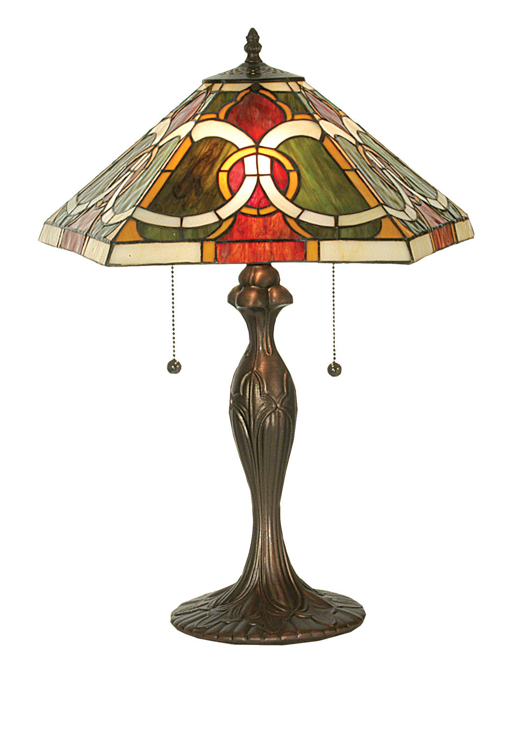 Meyda Tiffany Lighting 81457 Moroccan Two Light Table Lamp Lamp Bronze / Dark