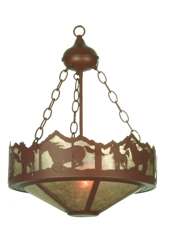 Meyda Tiffany Running Horses 81468 Pendant Light - Rust