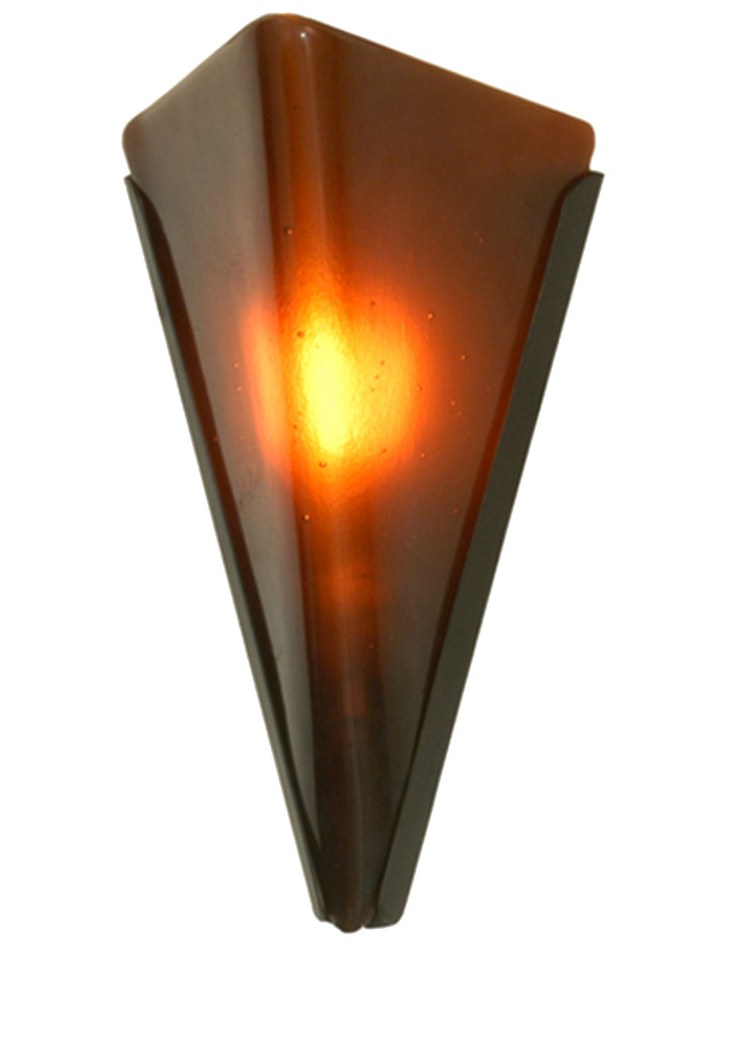 Meyda Tiffany Metro Fusion 81610 Wall Light - Amber/Dark Brze Border