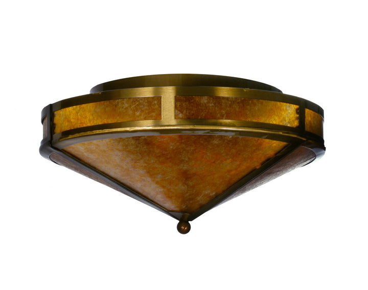 Meyda Tiffany Mission 81664 Ceiling Light - Transparent Brass