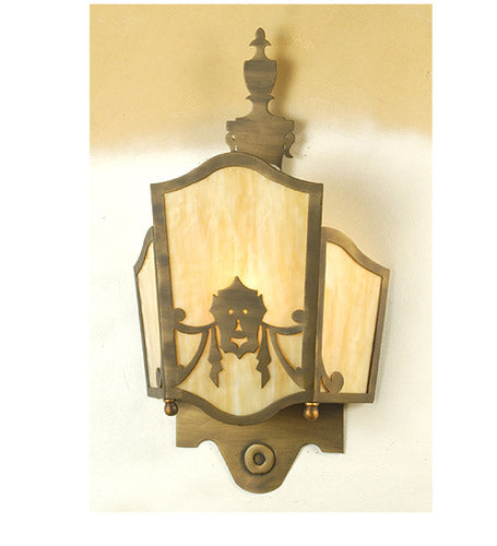 Meyda Tiffany Theatre Mask 82252 Wall Light - Antique Brass