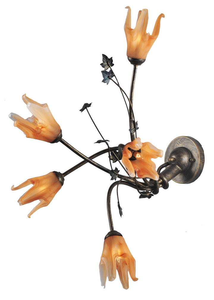 Meyda Tiffany Blossoming Tigerlily 82751 Wall Light - Antique,French Bronzed