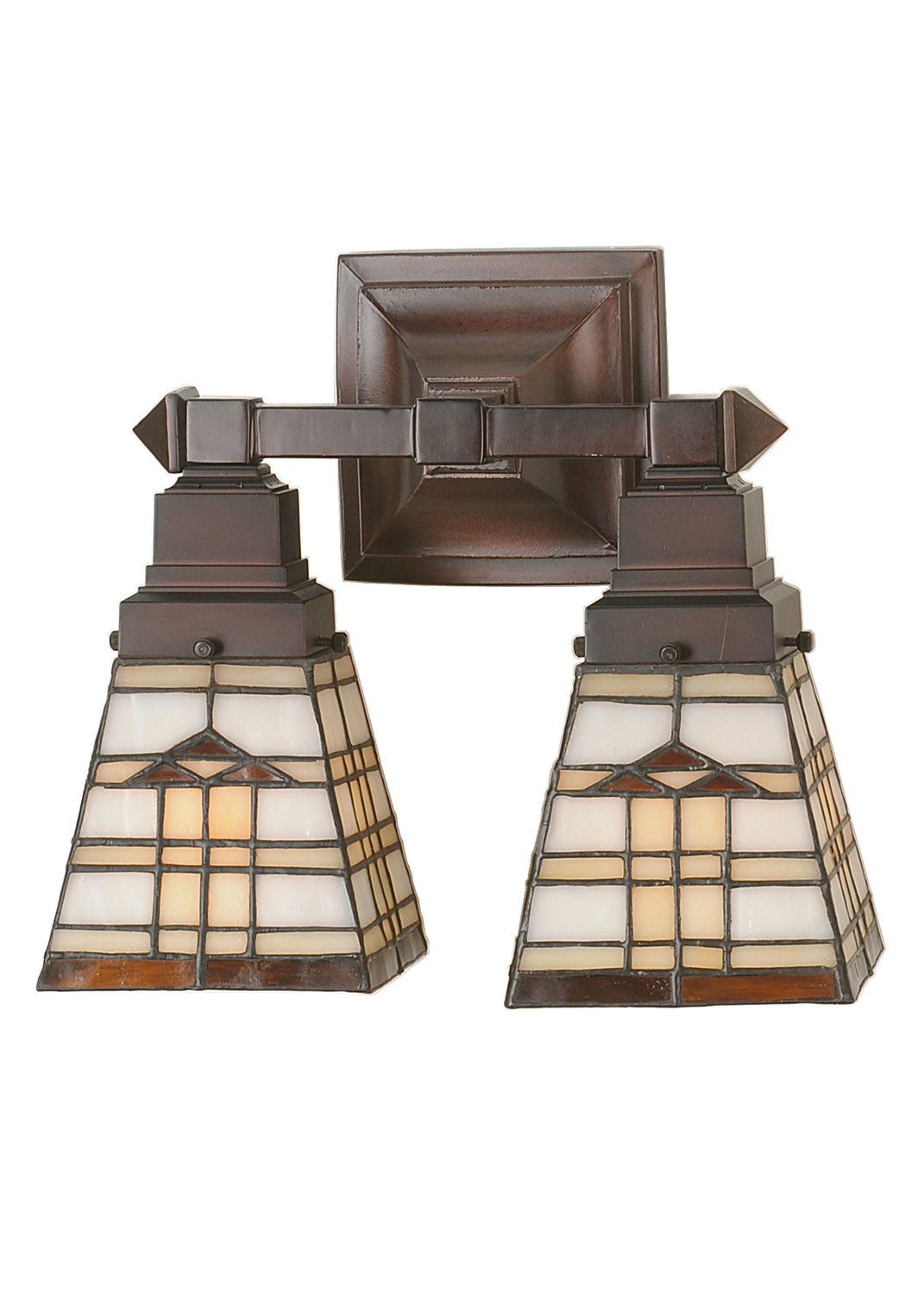 Meyda Tiffany Arrowhead Mission 98200 Bath Vanity Light 12 in. wide - Antique