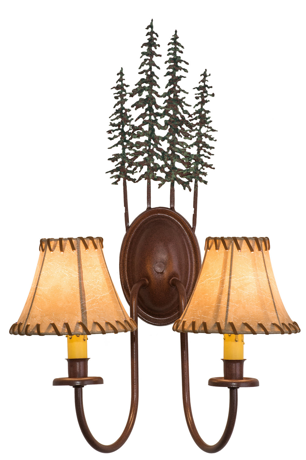 Meyda Tiffany Tall Pines 98727 Wall Light - Rust