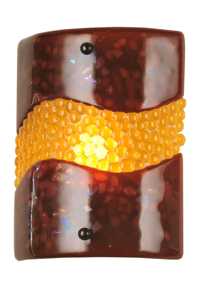 Meyda Tiffany Metro Fusion 98905 Wall Light - Amber/Lt Amber Pebbles