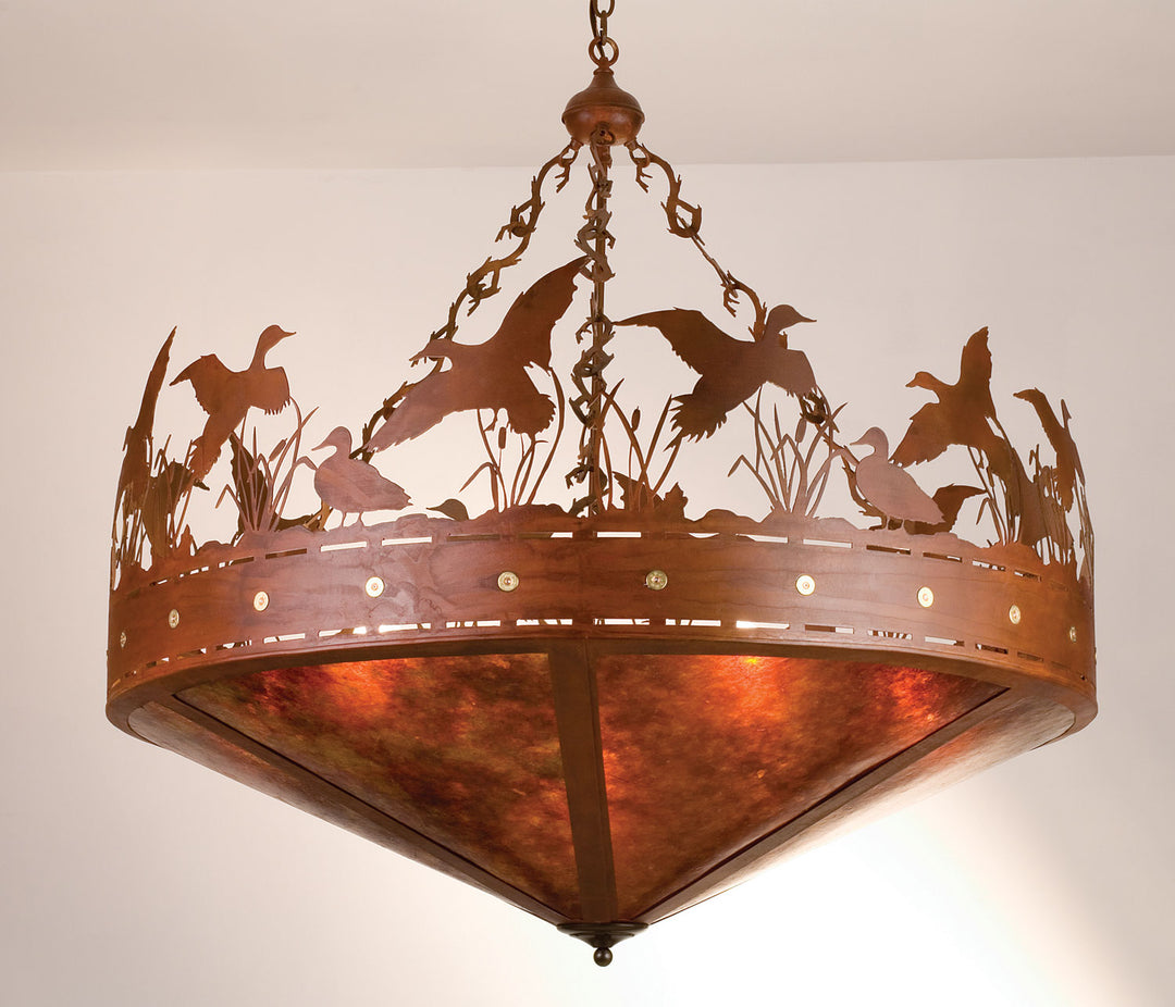 Meyda Tiffany Ducks In Flight 98952 Pendant Light - Rust