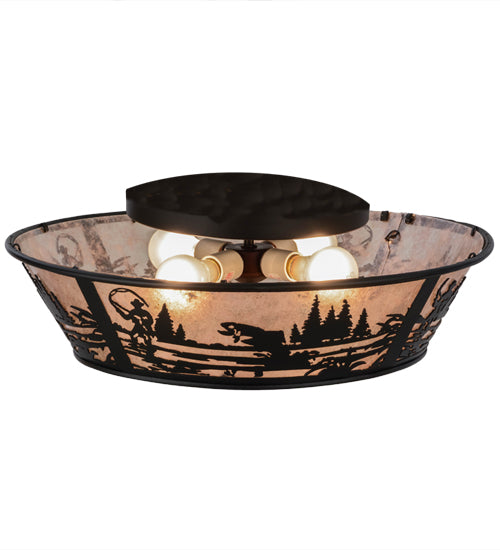 Meyda Tiffany Fly Fishing Creek 26222 Ceiling Light - Black/Silver Mica