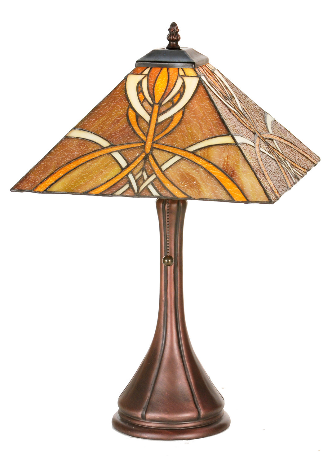 Meyda Tiffany Lighting 99033 Glasgow Bungalow One Light Table Base Lamp Bronze / Dark